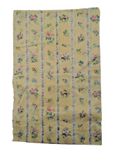 VINTAGE Burlington Lustersoft Queen Yellow Floral Cottagecore Boho Pillowcase picture