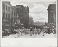 Old Photo, 1930's School band parading up Montana St, Butte, Montana 58234156 picture
