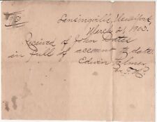 Lansingville NY 1903 Antique Handwritten Receipt John Dates Edwin Palmer Lansing picture