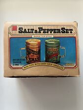 Vintage Old Timey Salt & Pepper Shaker Set with Original Box picture