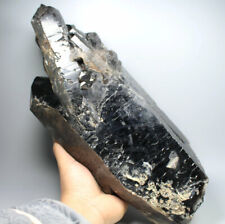 12.24 lb Natural Rare Beautiful Black QUARTZ Crystal Cluster Mineral Specimen picture