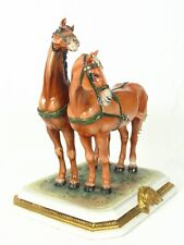 Rare Capodimonte For Archimede Seguso Signed B. Merli Large Horses Figurine picture