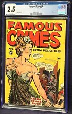 FAMOUS CRIMES #2 (FOX 8/48) - CLASSIC LINGERIE COVER, WHITE PAGES picture