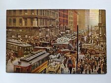 Chicago IL - Busy Day On Dearborn And Randolph Streets Vintage Postcard  picture