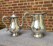 Vintage MacMurray College 1949  Melford Silver Plate Coffee Tea Pot and Pitcher picture