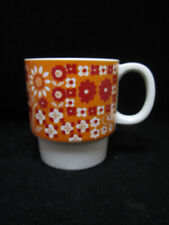Vintage Stacking Mug MCM Floral Design Coffee Cup Made In Japan picture