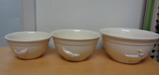 Vintage Set of 3 McCoy Nesting Bowls Pottery #2106-2107-2108 Embossed Goose USA picture