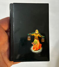 NOS Vintage Russian Hand Painted Lacquerware Pocket Address Book Notebook picture