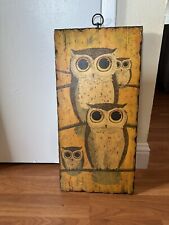 Vintage Wood Owl Wall Hanging So Cute picture