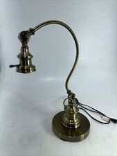 Vintage Gooseneck Brass Swivel Head Lamp picture