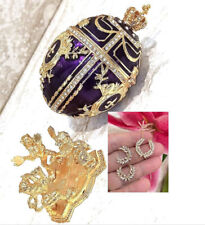 Amethyst Faberge egg Imperial Royal  Fabergé eggs + Gold Wreath Designer Jewelry picture