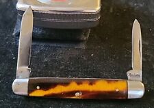 Old VTG Antique Remington Faux Tortoise Shell Handle 2 Blade Folding Pen Knife picture