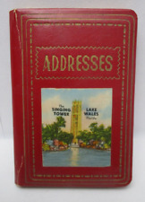 VINTAGE FLORIDA MINIATURE ADDRESS BOOK LAKE WALES SINGING TOWER NAMES & PHOTO picture