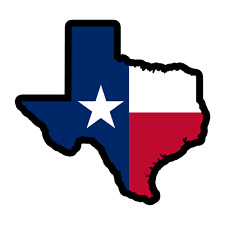 Texas Flag Texas State Shape Sticker 5x5 Inch Bumper Laptop Decal  picture
