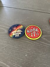 Lot of 2 Vintage Pizza Hut Book It 3” buttons pinbacks picture