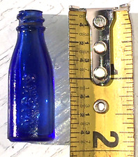 Antique 1920s Cobalt Blue Vicks Drops Sample Miniature 1.75
