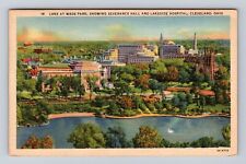 Cleveland OH-Ohio, Aerial Lake At Wade Park, Antique, Vintage c1943 Postcard picture