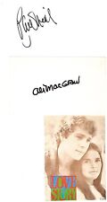 Ryan O'Neal & Ali MacGraw signed cards  Love Story picture