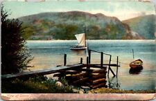 Cornwall on Hudson New York NY Storm King Mountain Dock Boats 1900s Postcard picture