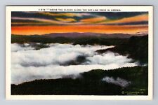 VA-Virginia, Above The Clouds, Aerial, Antique, Vintage Souvenir Postcard picture