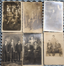 (6) RPPC's  Groups of Men - Buddies - Guys - USA - Canada - Oakland CA picture