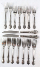 16pc Set Vintage Oneida Distinction Deluxe Mansion Hall Stainless Forks & Knives picture