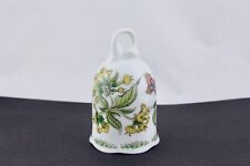 1979 VINTAGE HUTSCHENREUTHER DINNER BELL BUTTERFLIES FLOWERS GERMANY - MINT picture