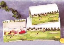 beautiful hand painted  3 pcs box size with golf course background   picture