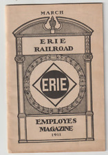 Erie Railroad , Employee's Magazine March 1911 , 62 pages w/ Advertisements picture