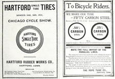 1896 Hartford Single Tube Tires The Pope Tube Co HARTFORD CT Bicycle Print Ad picture