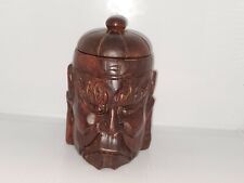Paul Marshall  Vintage Hand Carved  Wooden Head Jar. RARE HTF  picture