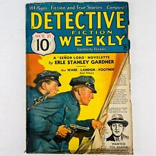 RARE PULP  DETECTIVE FICTION WEEKLY - 1934 OCT 27 -SENIOR LOBO - FN picture