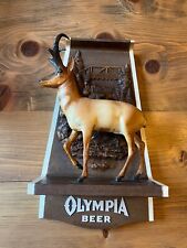 1970s Olympia Beer Antelope Wildlife Series Sign Plaque 3D picture