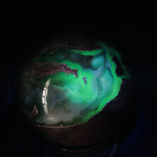10.9LB  RARE Natural blue Volcanic Rock agate Sphere Quartz Crystal Ball Healing picture