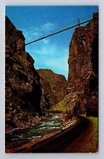 Canon City CO-Colorado, Royal Gorge Suspension Bridge, Vintage c1985 Postcard picture