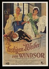 The Merry Wives Of Windsor Movie Cinema Film German Poster Art Postcard picture