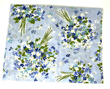 Vintage Marlborough Pillowcase Floral Bouquets Blue Flowers Muslin Standard size picture