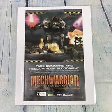 2001 Mech Warrior 4 Vintage Video Game Print Ad/Poster Advertising Promo Art picture