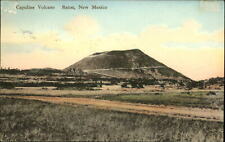 Capuline Volcano Raton New Mexico ~ hand-colored Albertype ~ mailed postcard picture