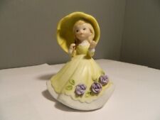 Vintage George Good Corp GG Taiwan April Showers Girl Yellow Umbrella Figurine picture