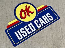 18 Inch OK Used Cars Chevy Service Vintage Style Die Cut Sign picture
