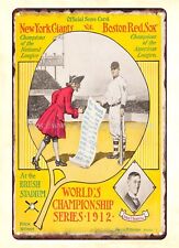 1912 baseball sports Game One Program metal tin sign home decor shops picture