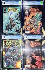 BATTLE CHASERS #4 CGC 9.8 Lot of 4 variants with connecting back covers 1998 picture