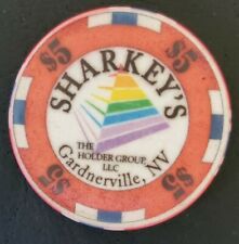 Rare $5 Sharkeys Casino Chip Gardnerville Nevada picture