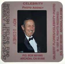 Vintage 1997 Roy Disney Celebrity Color Photo Transparency Slide Black Tie picture