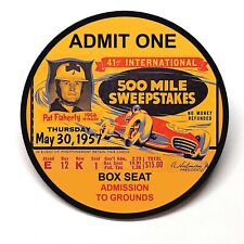 Indy 500 Advertising Pocket Mirror Vintage Style picture