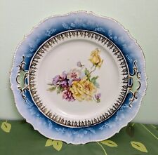 Antique ROYAL COBERG (?) Hand Painted Porcelain Plate: Floral, Ø10.5