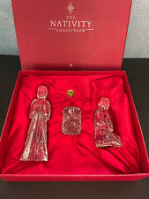 Waterford Crystal Nativity Joseph, Baby Jesus, Mary in Original Box picture