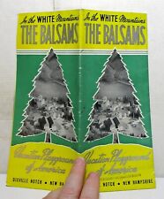 Large vintage Balsams brochure, Dixville Notch, NH, with pictorial map picture