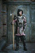 Medieval Blackened Steel LARP Dwarven Style Medieval Full Armor Suit SO5 picture